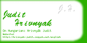 judit hrivnyak business card